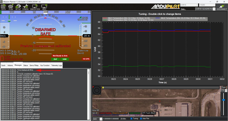 MP IMU temperature calibration completed