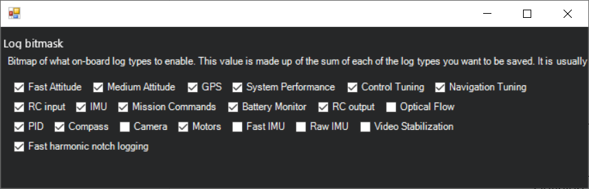 MP LOG_BITMASK parameter